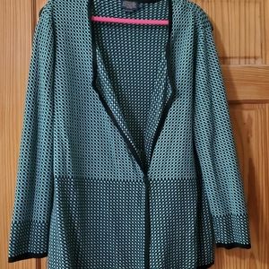 Pendleton 3X Sweater Green Black Cotton